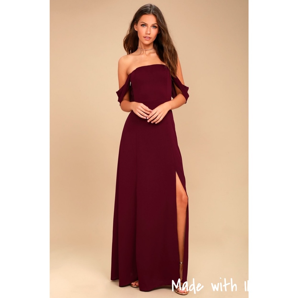 J.O.A Burgundy Dress